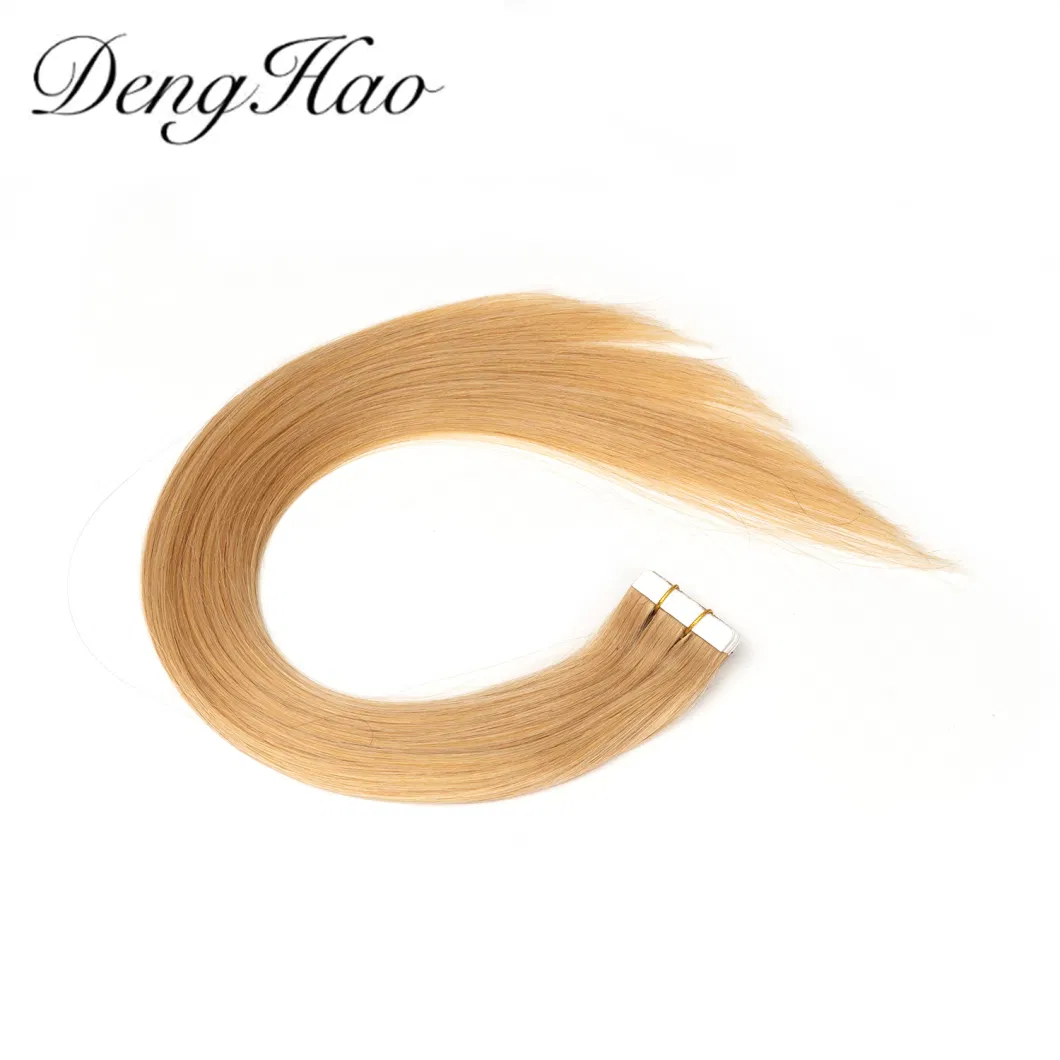 Wholesale Piano Color Natural Hair Double Drawn Straight Virgin Remy Russian Tape Hair Extension