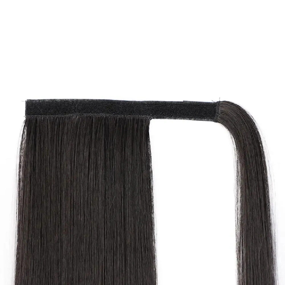 Daily Natural Long Straight Black Ponytail for Women Hair Piece Drawstring Synthetic Ponytail Hair Extension