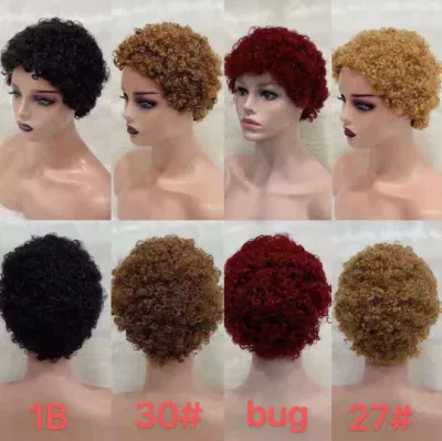 Human Hair Machine Made Wigs for Black Women