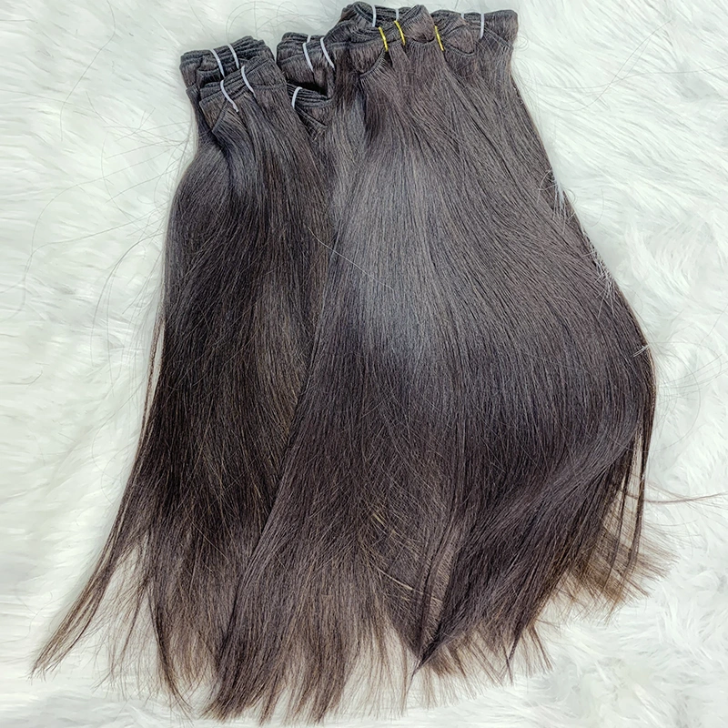 Overseas Natural Single Donor Raw Straight Hair, Top 10A Raw Bundle Hair Vendors, Cuticle Aligned Indian Hair