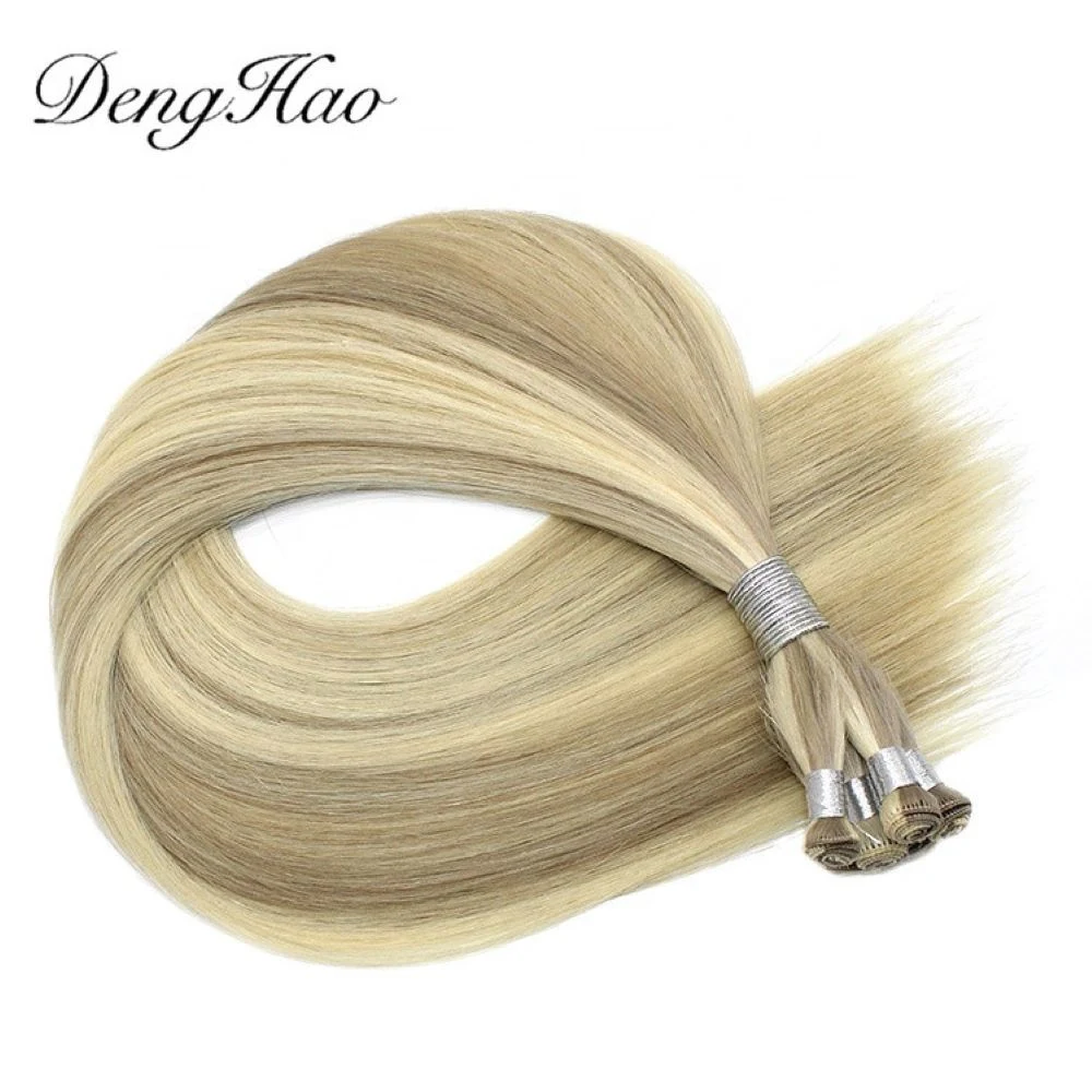 Full Cuticle Aligned Hair Hand Tied Virgin Indian Remy Hair Weft