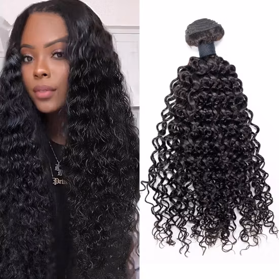 Kbeth LAN-Daisy Peruvian Jerry Curly Human Hair Bundles in Wholesale Remy Human Hair Weave Kinky Curly Bundles 8" -18" Inches Ready to Ship