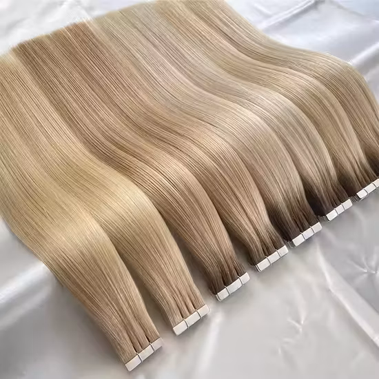 European Double Drawn Russian Human Hair Tape Hair Extension High Quality Natural Remy Tape in Hair Extension